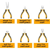 Truliving_Hand Tools & Hardware-Pliers-Tools & Hardware-INGCO 6PCS Mini Pliers Set HMPS06115 | 1PCS 4.5? End cutting pliers